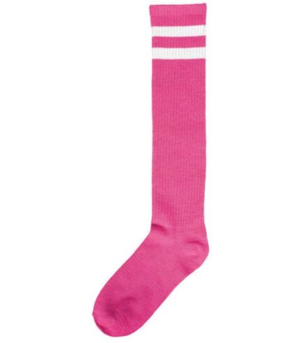 Striped Knee Socks – Pink