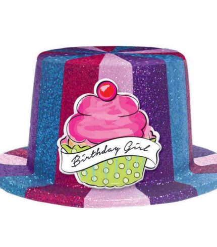 Sweet Party Sparkle Top Hat Glitter Plastic