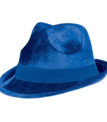 Fedora Velour Hat – Blue