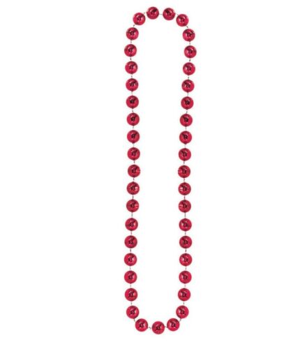 Jumbo Ball Bead Necklace – Red