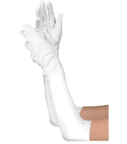 Long White Gloves