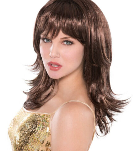 Wig Feather Shag Brown