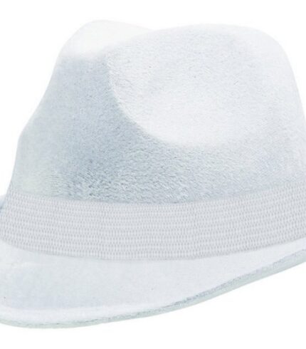 Fedora Velour Hat – White