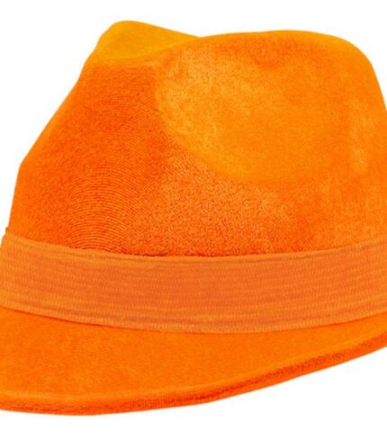 Fedora Velour Hat – Orange