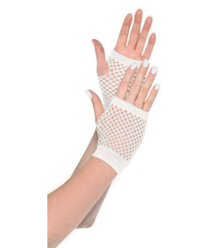 Short Fishnet Gloves – White