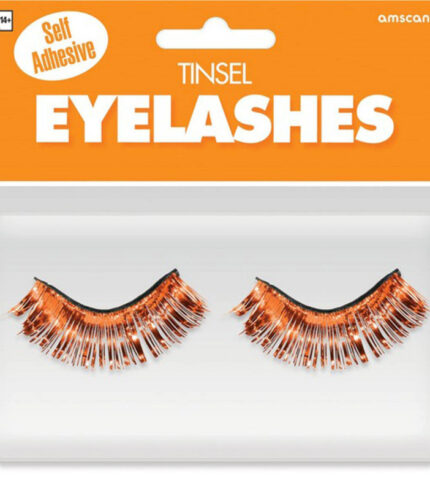 Tinsel Eyelashes – Orange