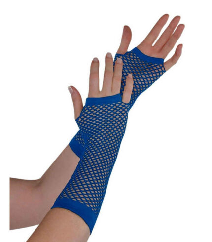 Fishnet Gloves Long – Navy