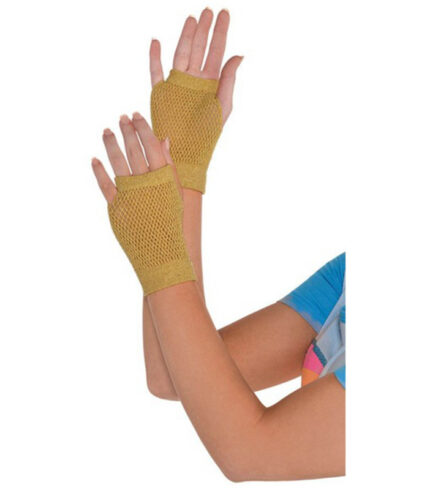 Short Fishnet Gloves – Gold