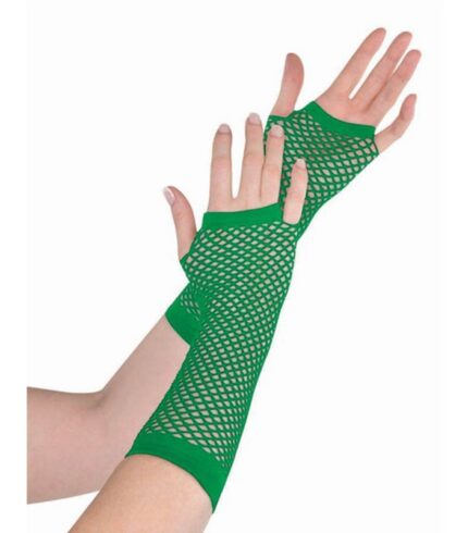 Fishnet Gloves Long – Green