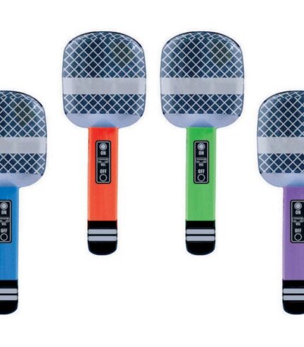 Inflatable Microphones Assorted Colours