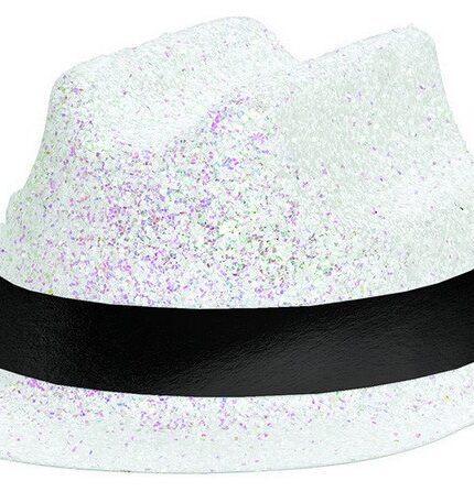 Mini Glitter Cowboy Hat – White