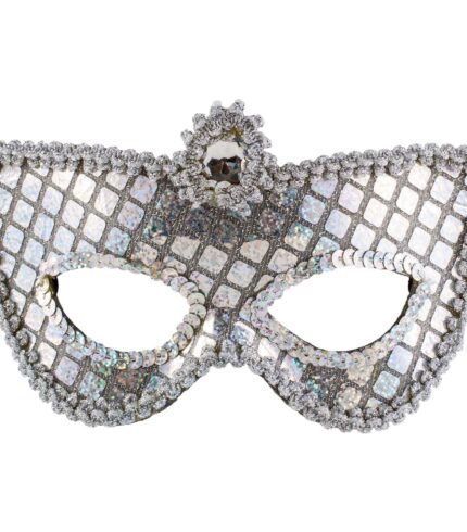 Grand Sequin Silver Mask