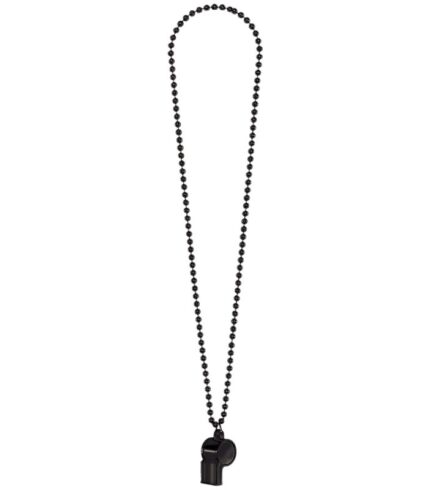 Whistle On Chain Necklace – Black