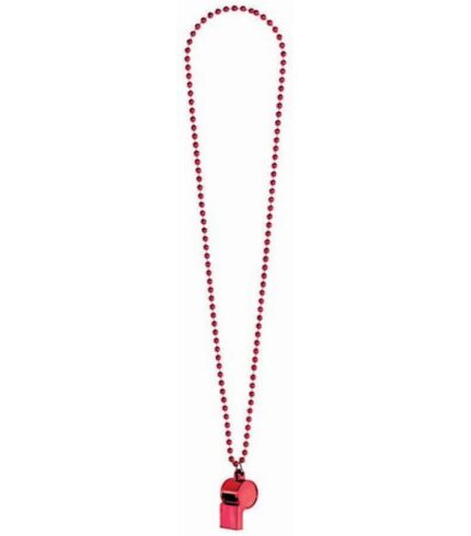 Whistle On Chain Necklace – Red