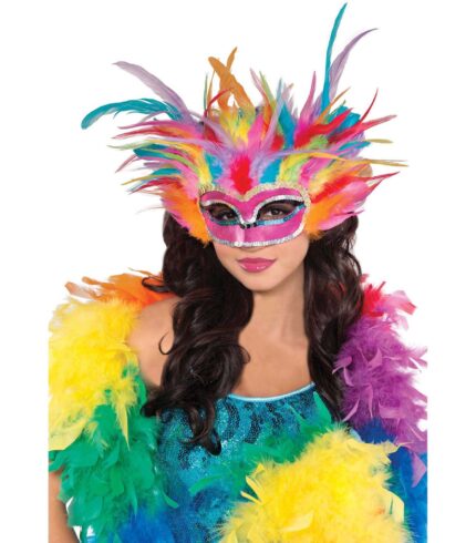 Rainbow Feather Mask