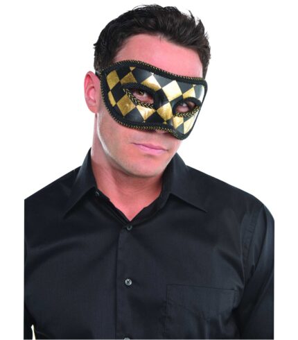 Harlequin Black/Gold Mask