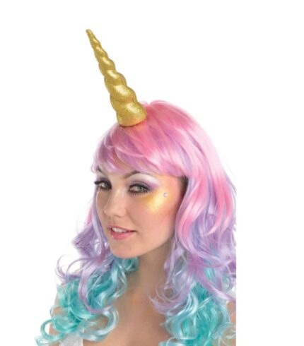 Unicorn Horn Gold Glittered