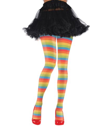 Rainbow Striped Clown Tights