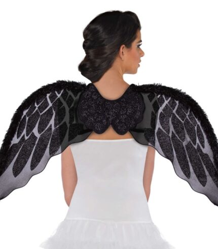 Angel Wings Black Marabou Faux Fur Feathers