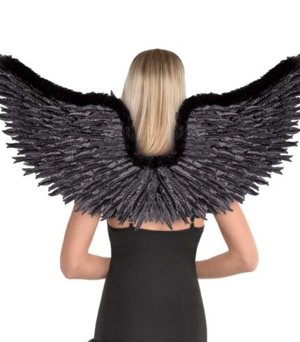 Angel Wings Dark Black Marabou Faux Fur Feathers