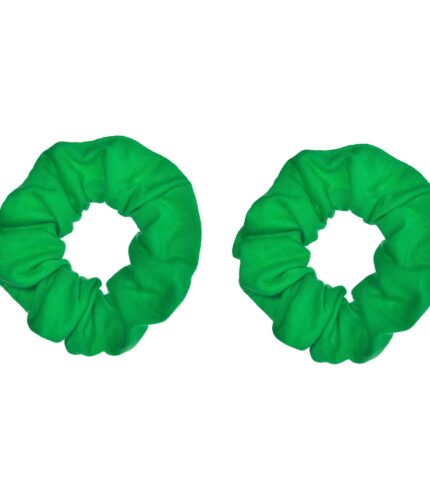 Hair Scrunchies Green 2PK