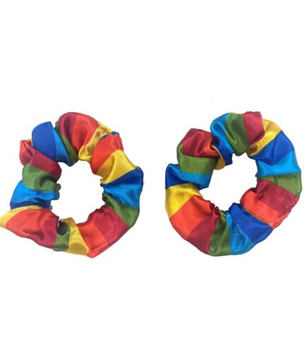 Hair Scrunchies Rainbow 2PK