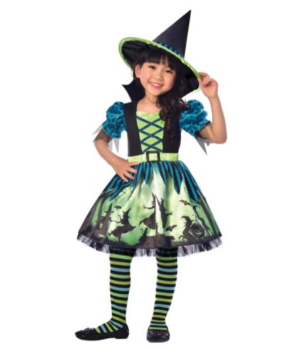 Costume Hocus Pocus Witch Girls 3-8 Years