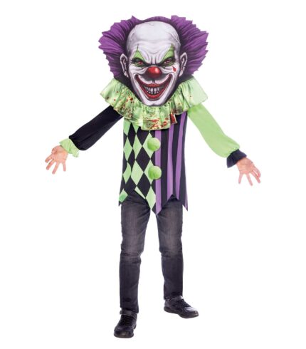 Costume Scary Clown Big Head 4-12 Years