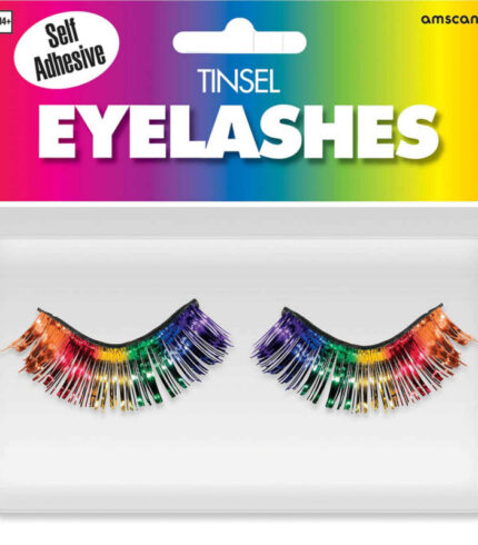 Tinsel Eyelashes – Rainbow