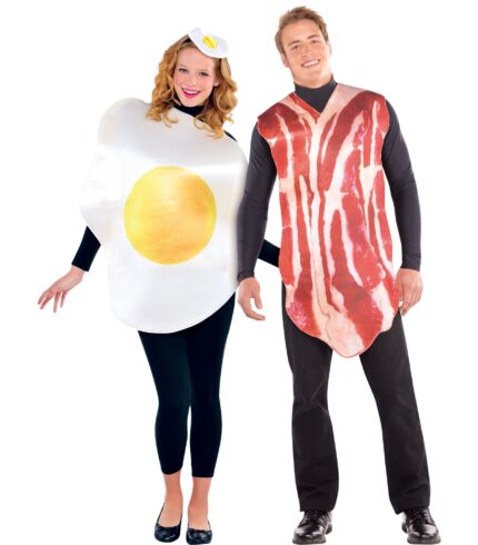 Costume Breakfast Buddies Egg & Bacon – Couples Set Adult Standard Sizes