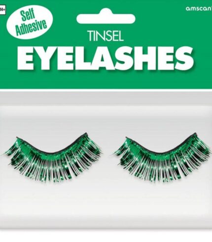 Tinsel Eyelashes – Green