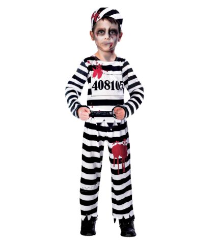 Costume Zombie Convict Boys 5-12 Years