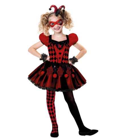 Costume Harlequin Cutie Girls 6-12 Years