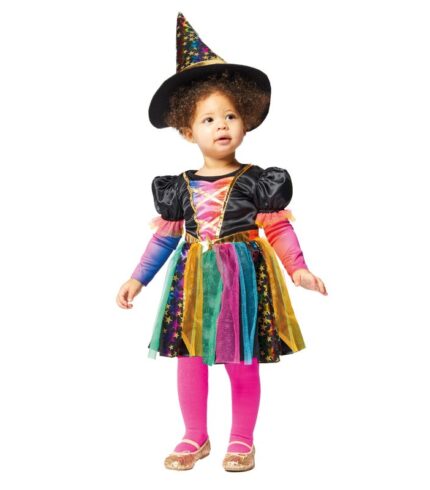 Costume Rainbow Witch Girls NEW DESIGN 2-6 Years