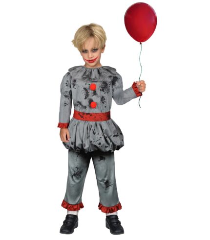 Costume Bad Clown Boys 3-12 Years