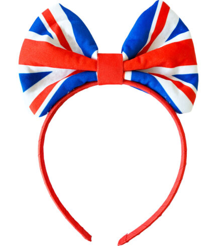 Patriotic British Flag Bow Headband