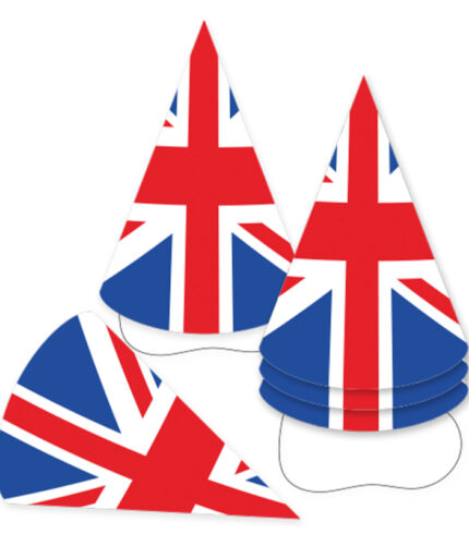 Patriotic British Flag Cone Hats FSC