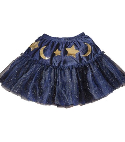 Fancy Dress Navy Velvet Sparkle Wizard Tutu 3-7 Years Costume