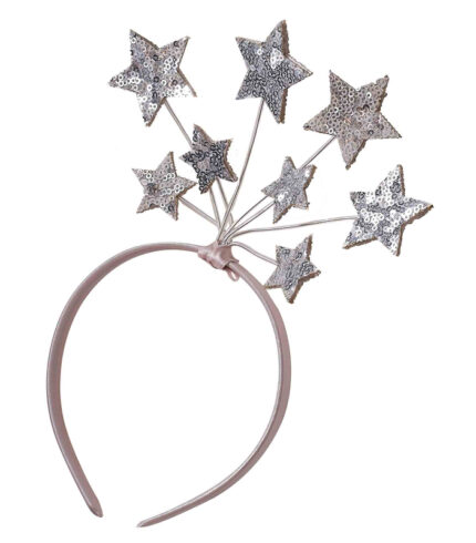 Fancy Dress Pink & Silver Sequin Star Headband