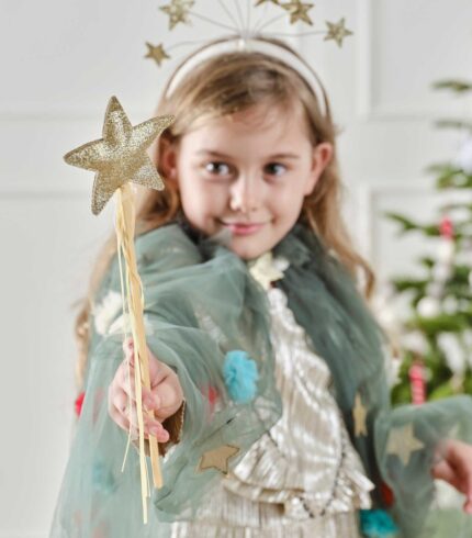 Fancy Dress Gold Star Fairy Wand