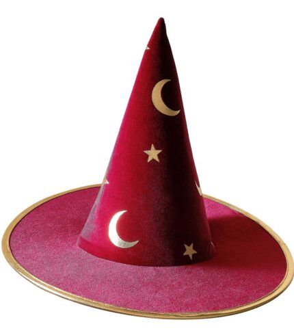 Fancy Dress Burgundy Velvet Magician Hat