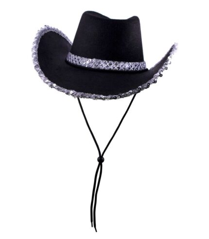 Cowboy Hat Black Sequins