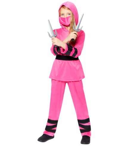 Costume Pink Ninja 4-12 Years