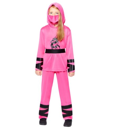 Costume Pink Ninja 4-12 Years