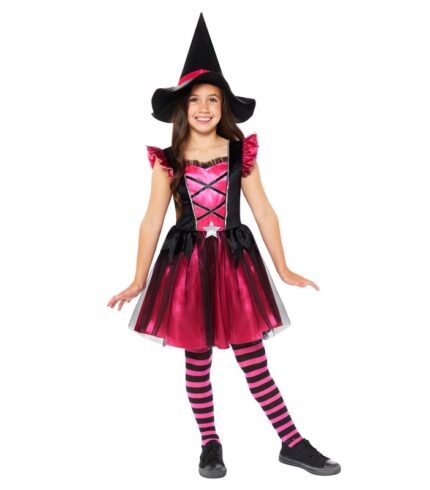 Costume Pink Witch 4-12 Years