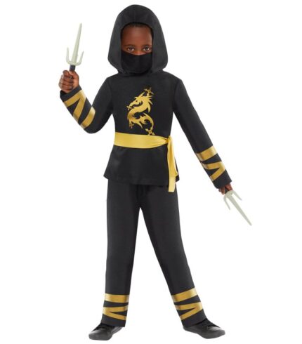 Costume Gold Ninja 4-12 Years