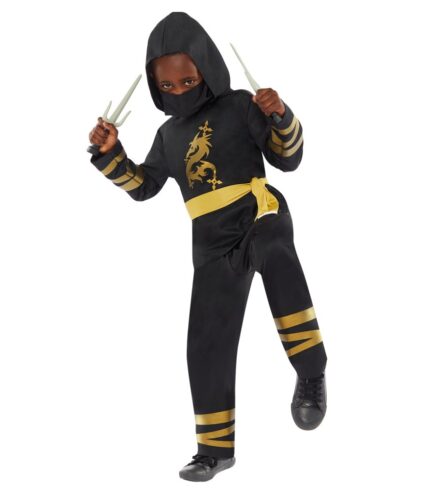 Costume Gold Ninja 4-12 Years