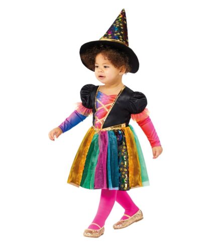 Costume Rainbow Witch Girls NEW DESIGN 2-6 Years