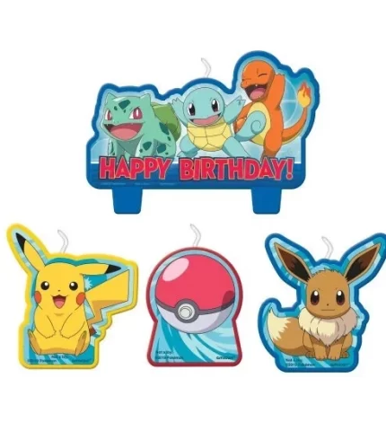Pokemon Party Candle Set Pack Of 4 C12