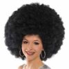 Mens Ladies Black Funky Afro Wig
